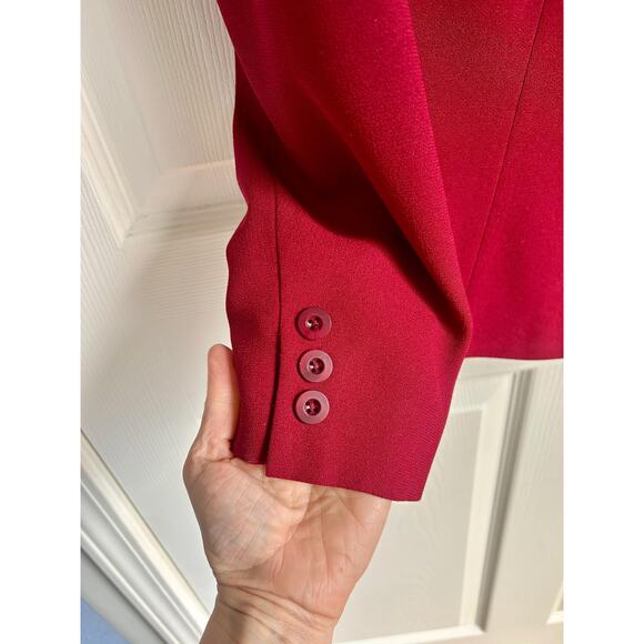 Vintage 90's Women's Dark Red Boxy Blazer Size M | 90's Work Wear Blazer - Picture 3 of 4